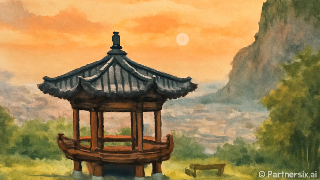 영주 부용대, 고요…