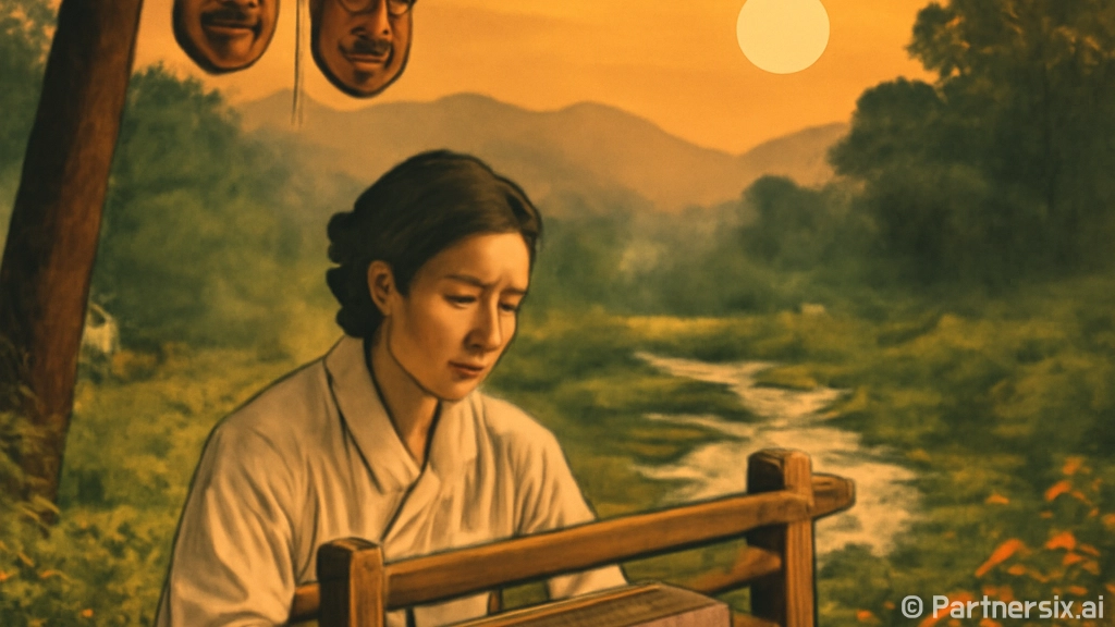 안동포 전시관에서 …