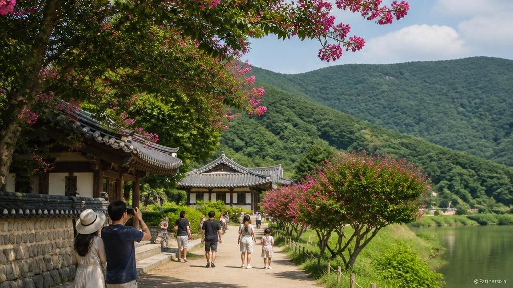 칠곡 신유장군유적지 배롱나무꽃 절정