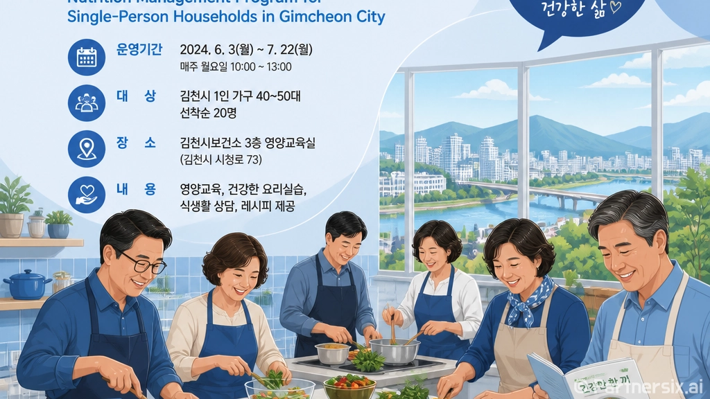 김천시 1인 가구 위한 영양관리 프로그램 재개