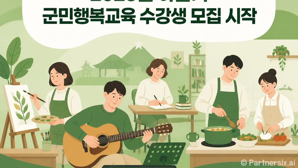 성주군 군민행복교육 하반기 수강생 모집