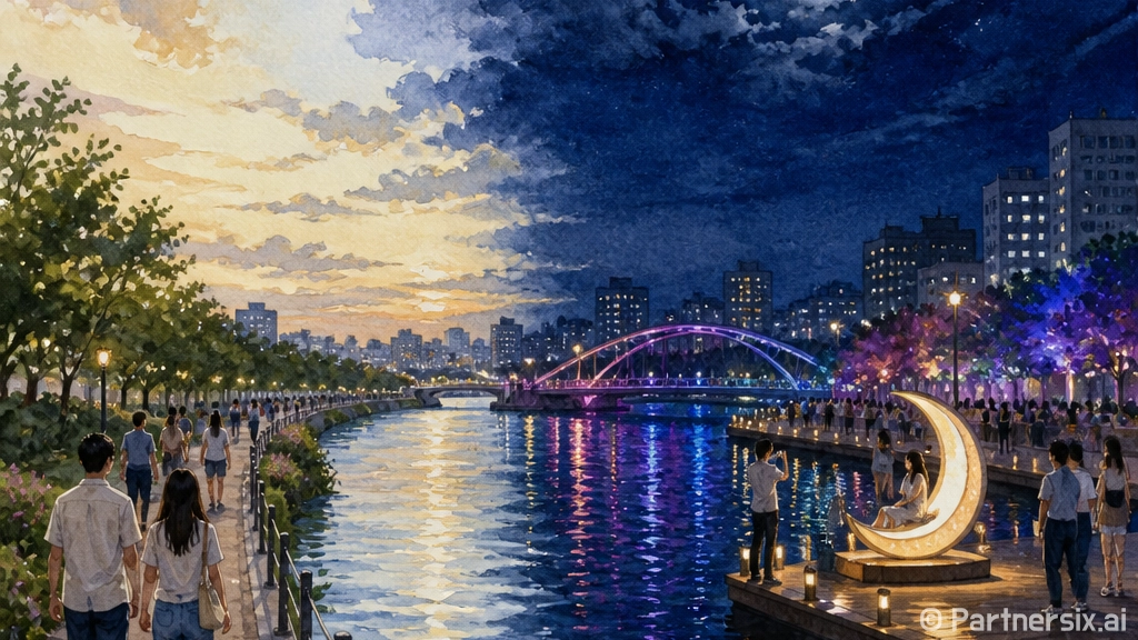 포항운하 여름밤, 물빛 따라 걷는 낭만 산책