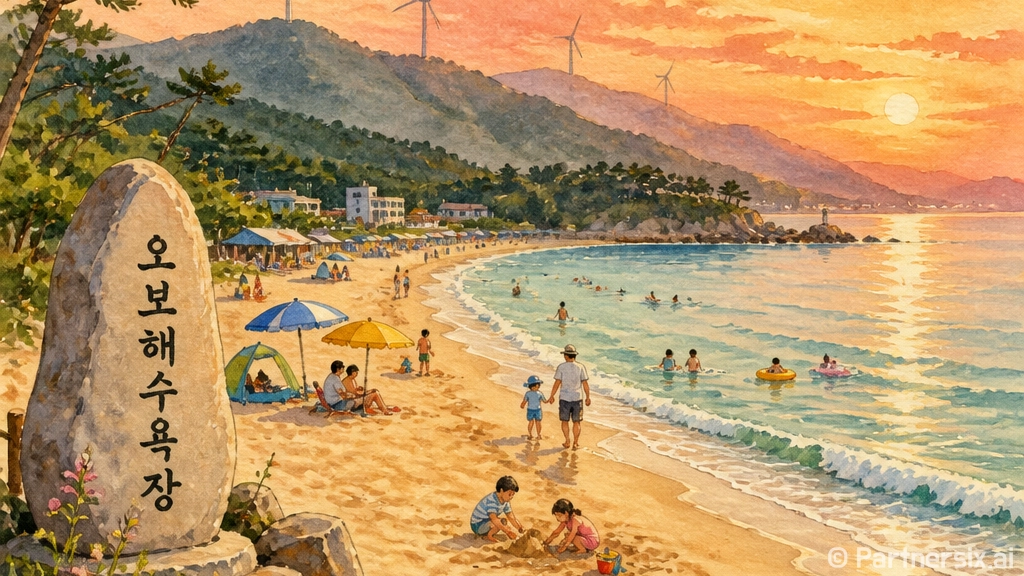 영덕 오보해수욕장, 한적한 동해 바다의 여름 쉼터