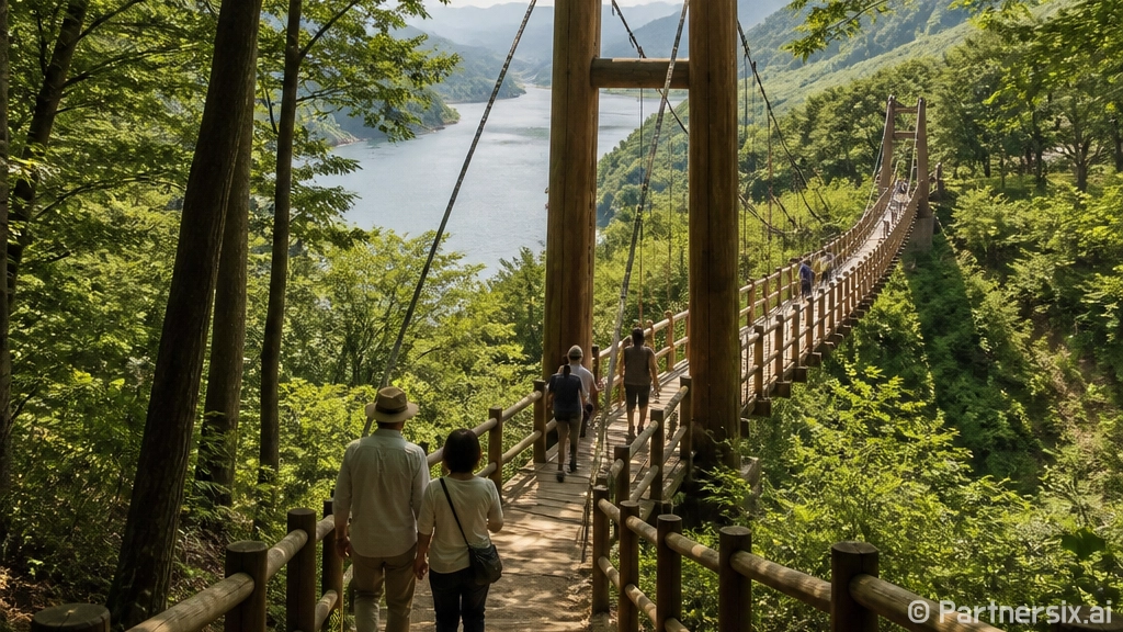 상주 나각산 출렁다리 여름 힐링 명소