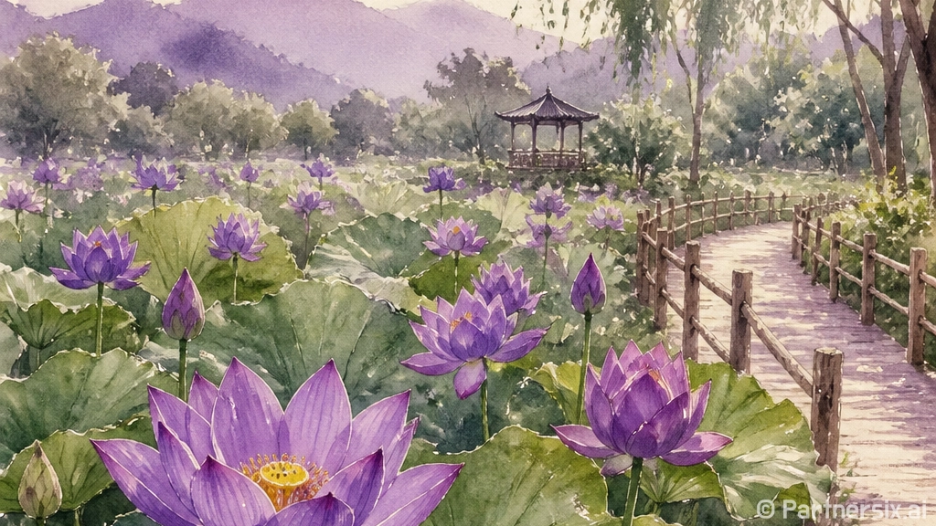 구미 지산샛강생태공원 여름 연꽃 명소