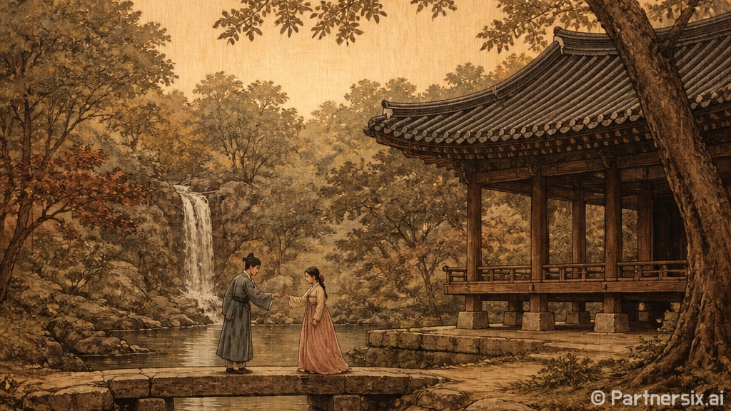 달빛 아래 만휴정의 고요한 풍류