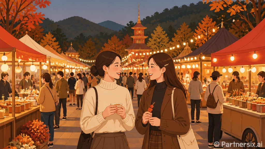 단촌 빨간장날, 가을밤 활기 가득