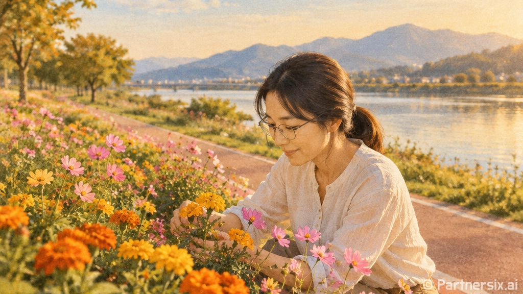 영천 강변공원 가을꽃 힐링 산책