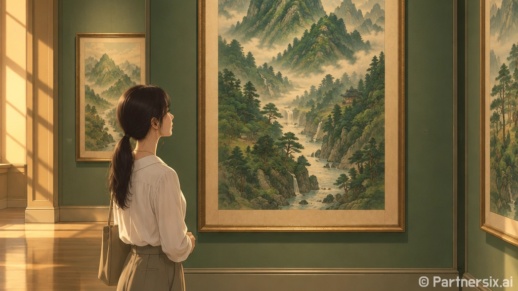 청량산 실경산수화 …