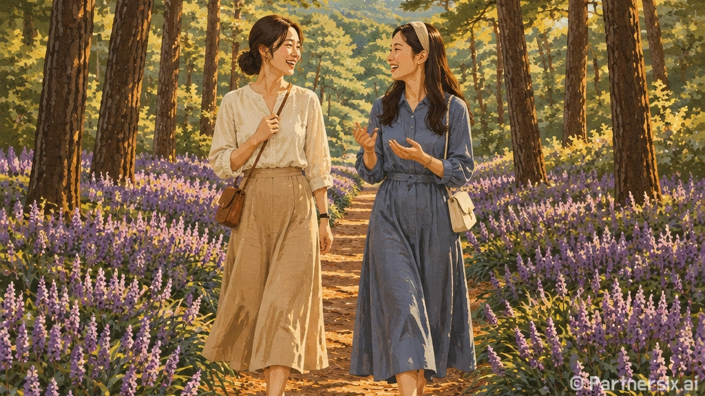 청송 용전천 솔향길 보랏빛 맥문동 명소