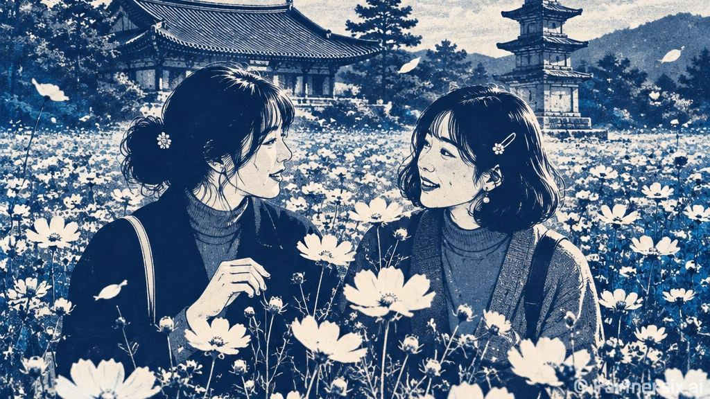 경주 분황사 가을 코스모스 명소