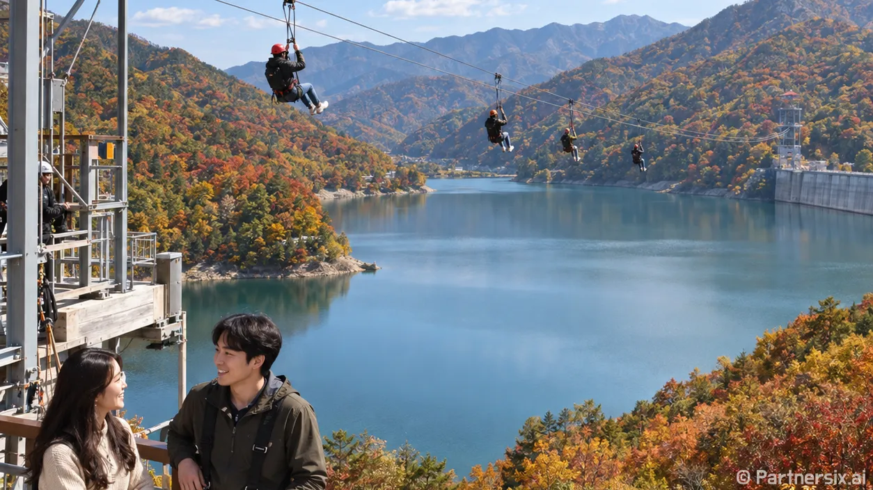 보현산댐을 가르는 질주