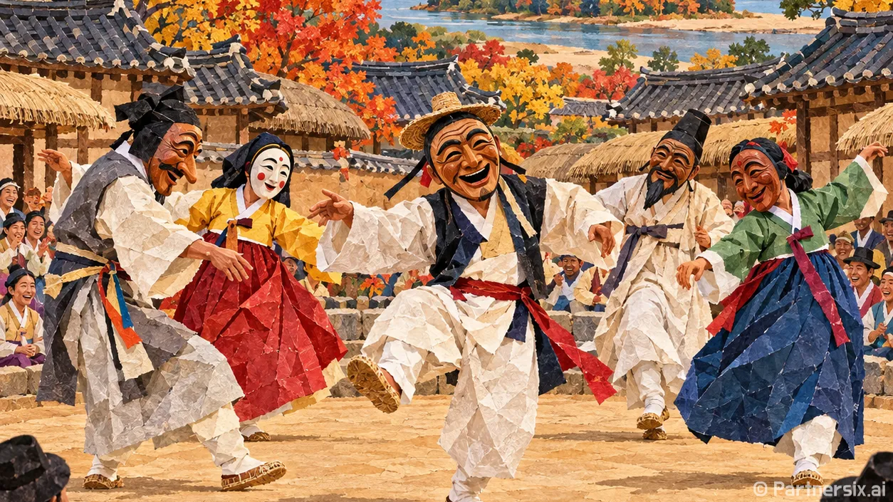 탈 아래 터진 하회의 해학