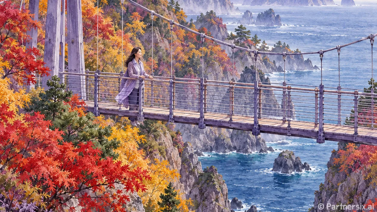바다 위로 열린 울릉 가을길