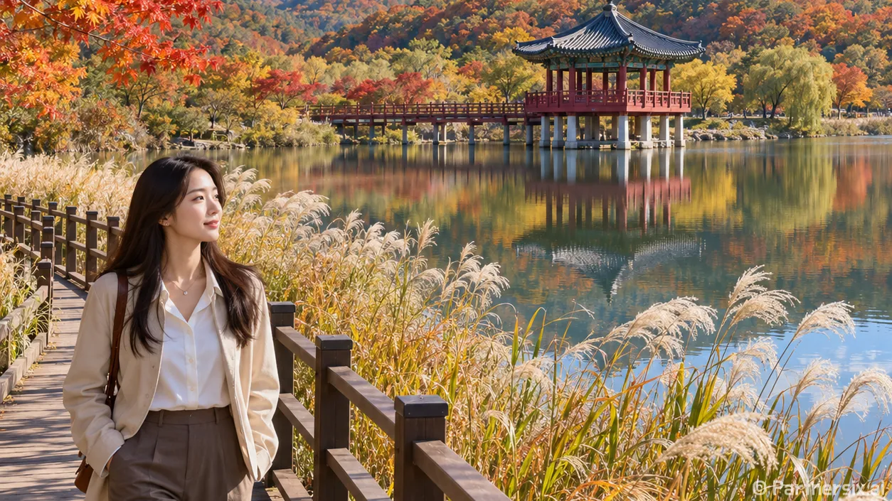 억새 물결 품은 안동 호민지