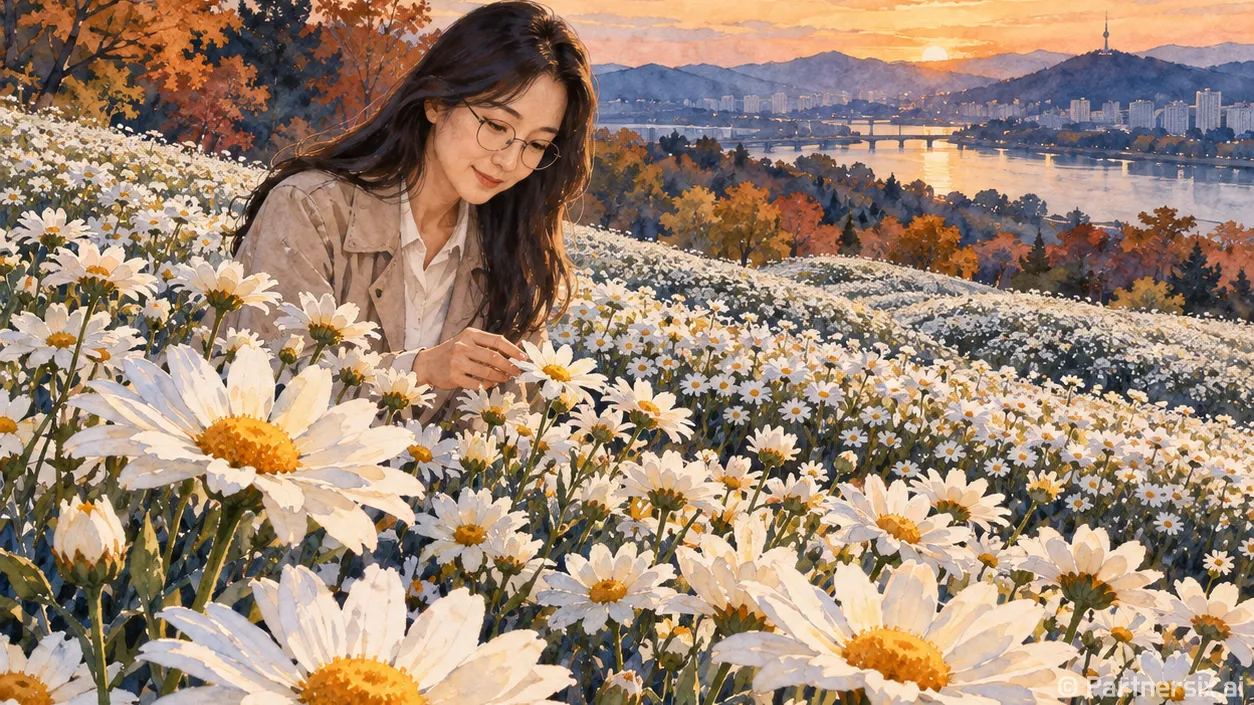 서악동 뒤덮은 구절초 물결