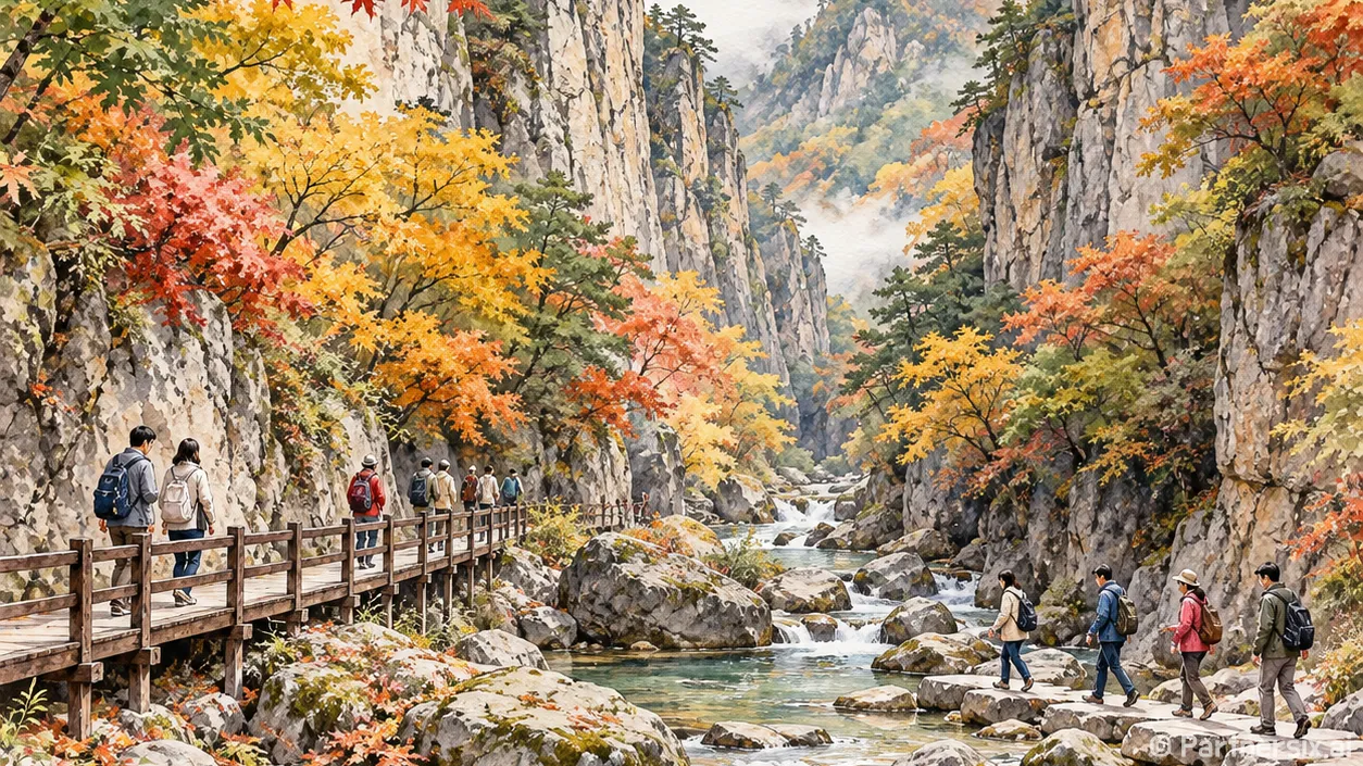 절골계곡 가을빛 산…