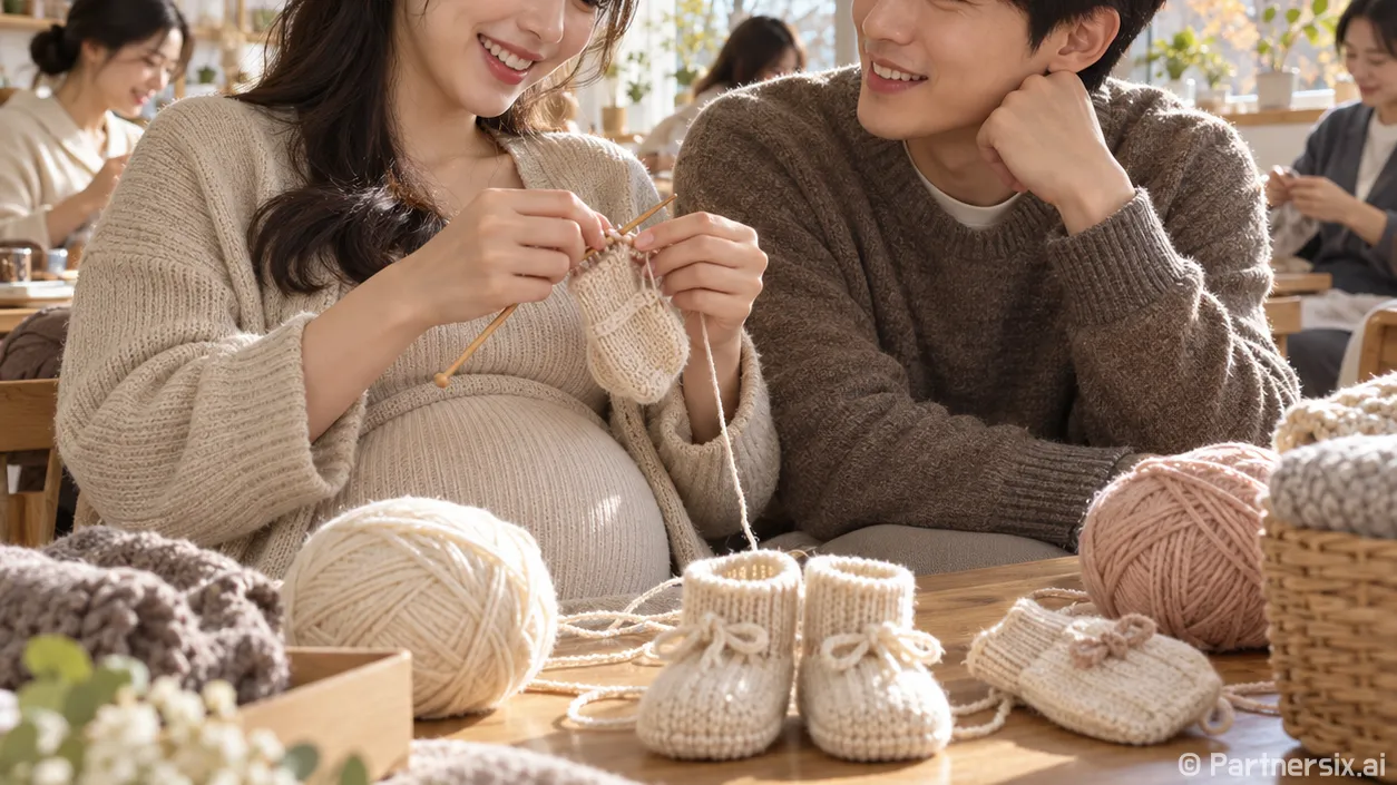 아기 위한 첫 손뜨개