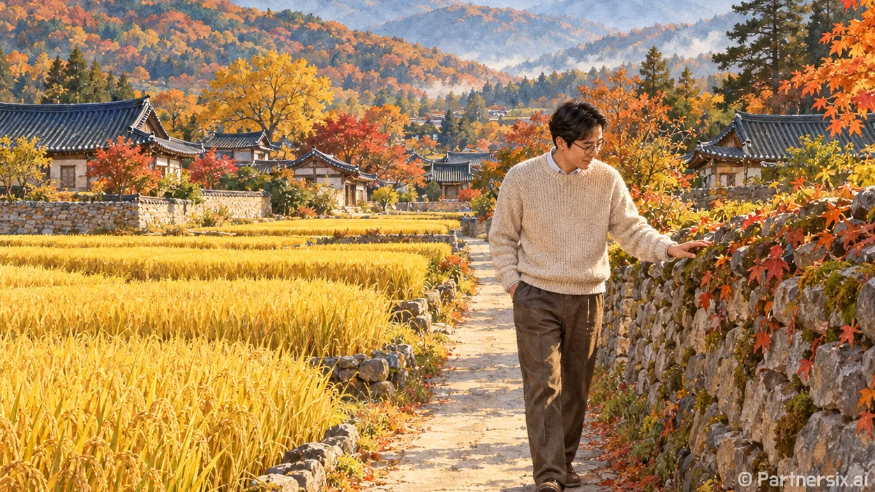 돌담 따라 걷는 개실마을