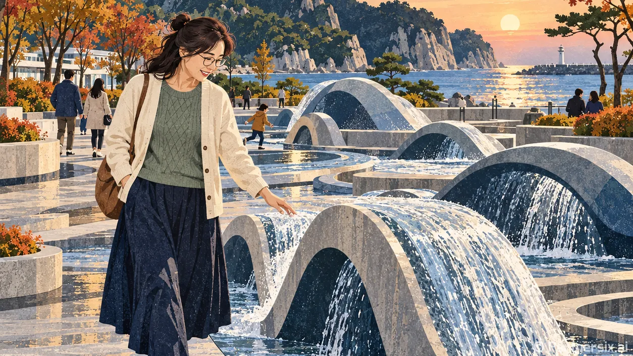 가을 물결 품은 왕피천공원