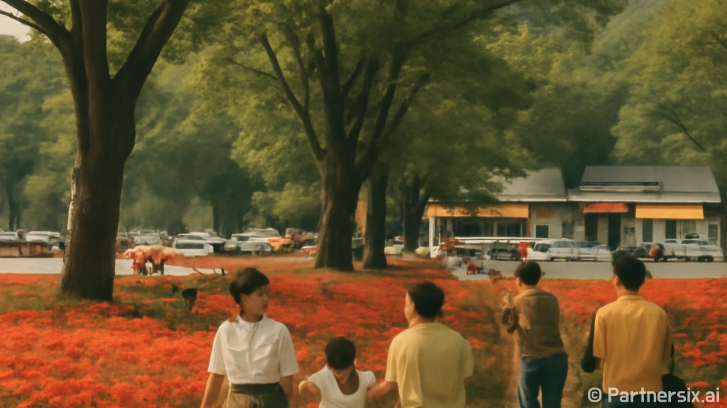 천년 숲 붉은 꽃무…