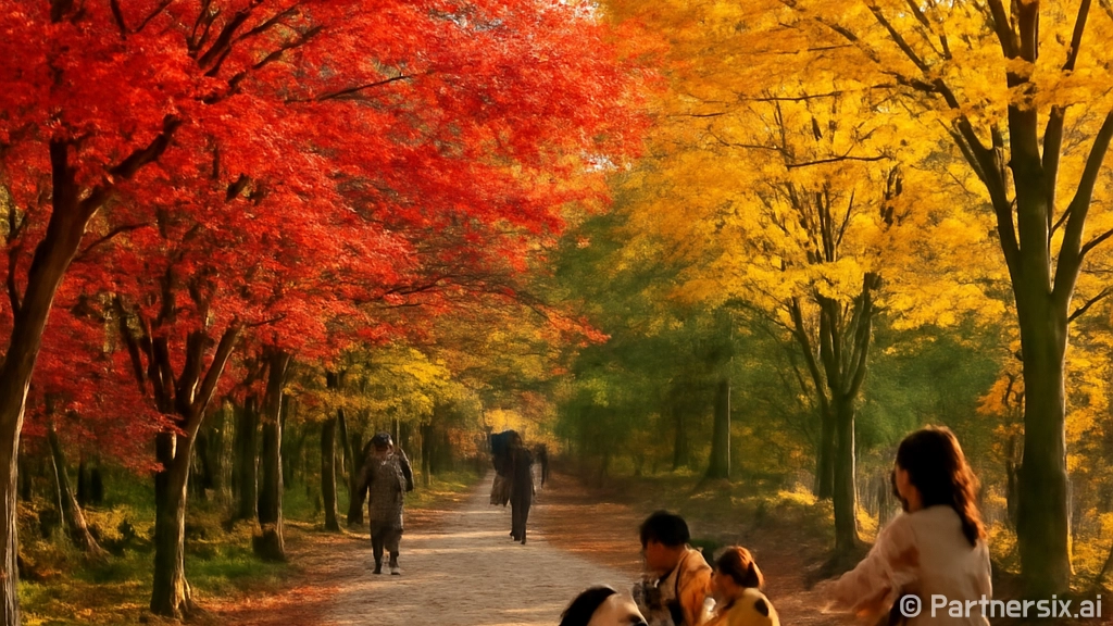 경남수목원 단풍길, 가을빛 물들다