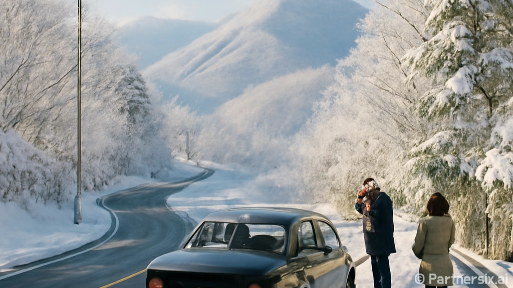 함양 눈길 드라이브, 지리산 겨울 풍경