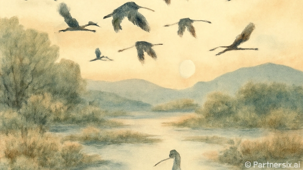 화포천에서 만나는 겨울 철새와 일출의 조화