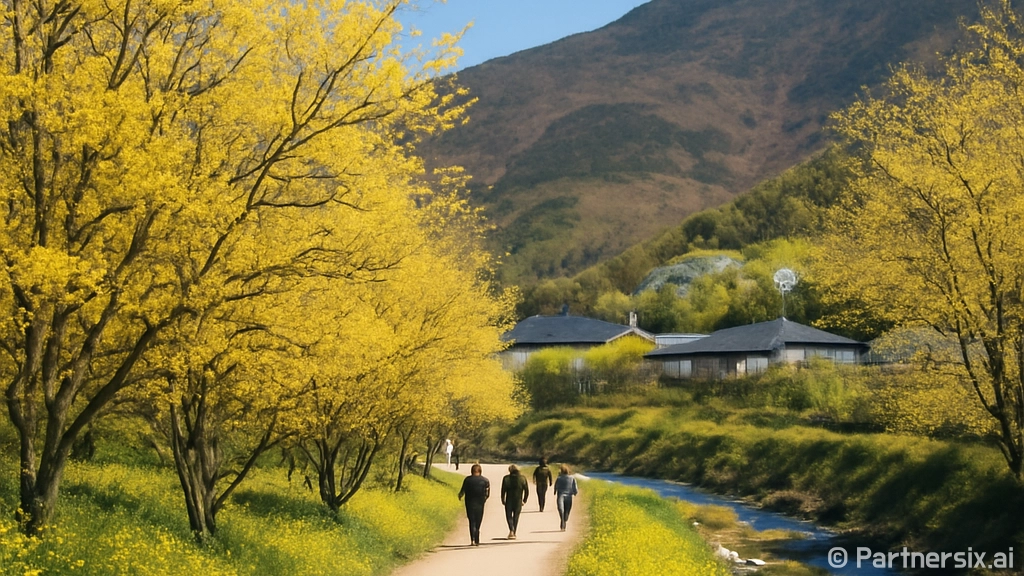 창원 예곡마을 산수유 꽃길 산책