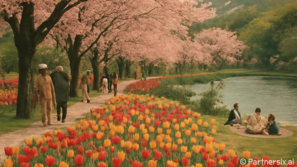 김해 연지공원 봄꽃…