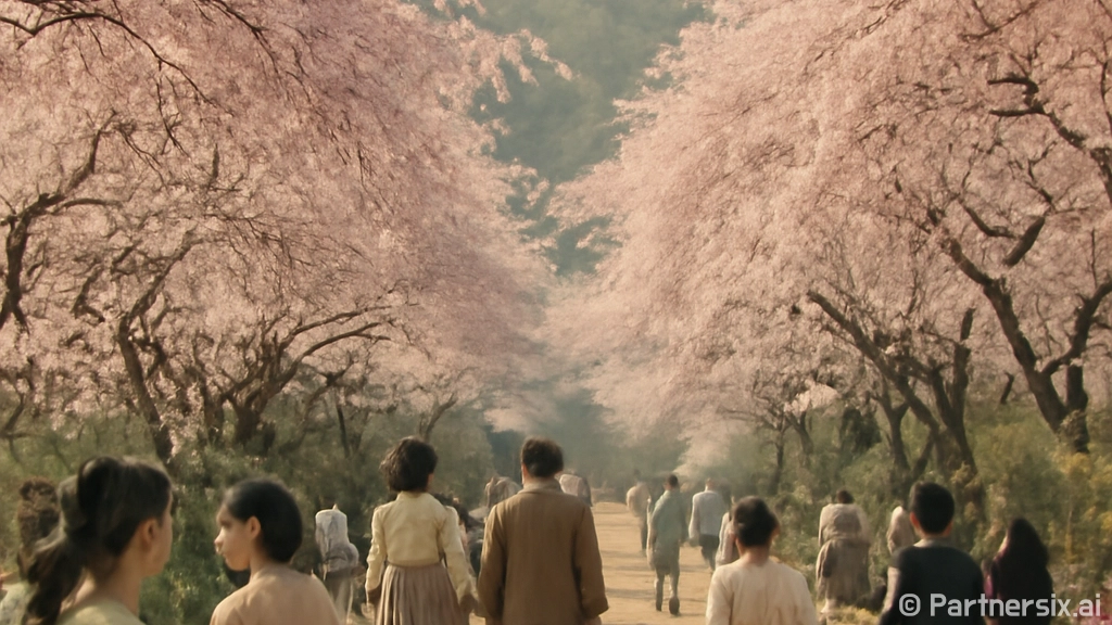 거창 병곡마을 능수벚꽃길 봄 풍경