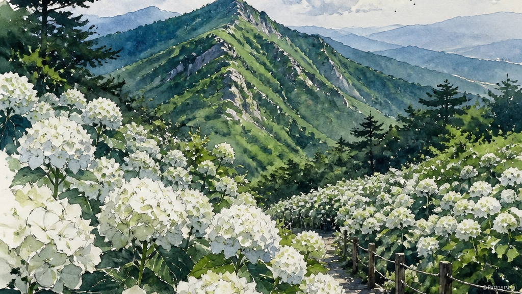 합천 황매산 목수국…