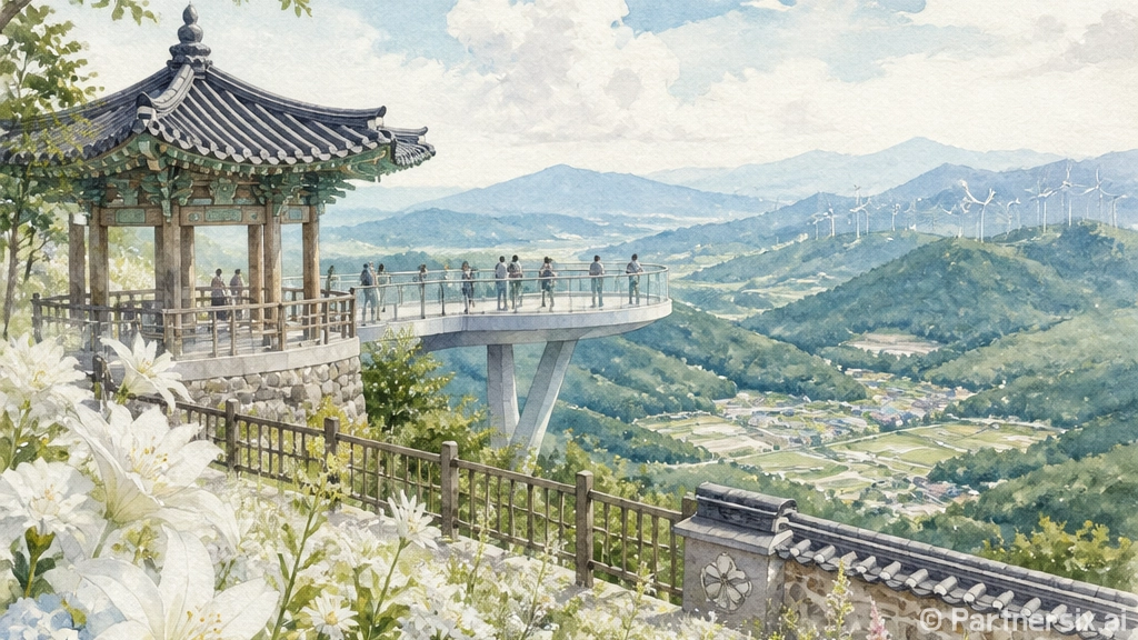 한우산 하늘전망대와 꽃바람쉼터에서 만나는 여름 절경