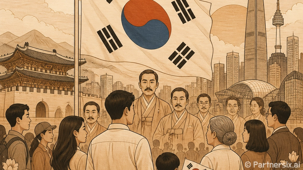 광복절, 태극기와 …
