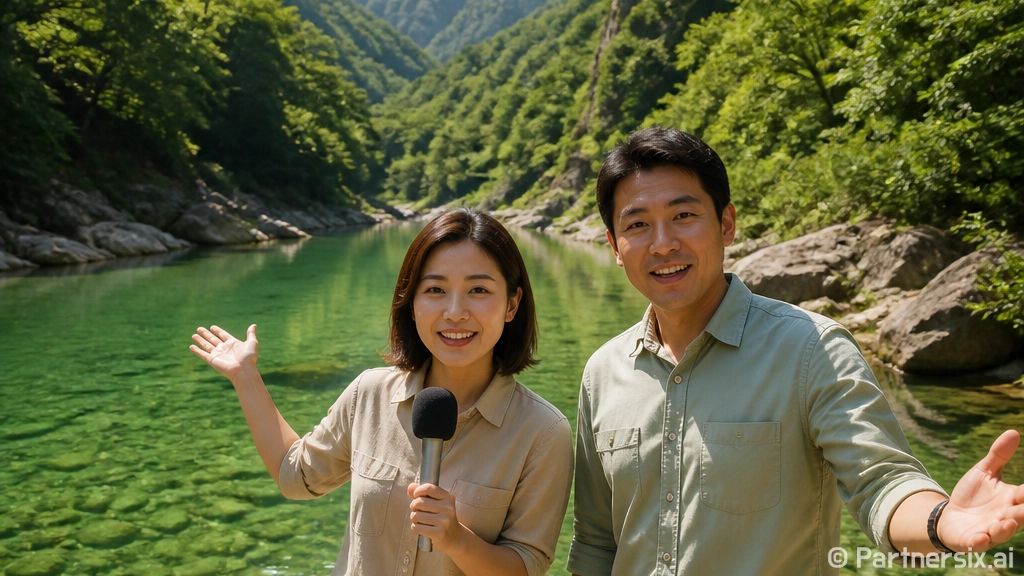 숨겨진 에메랄드빛 계곡의 여름 풍경