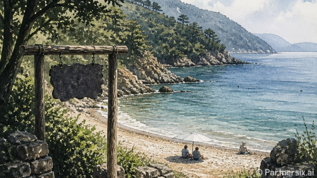 남해 금포해변, 숨…