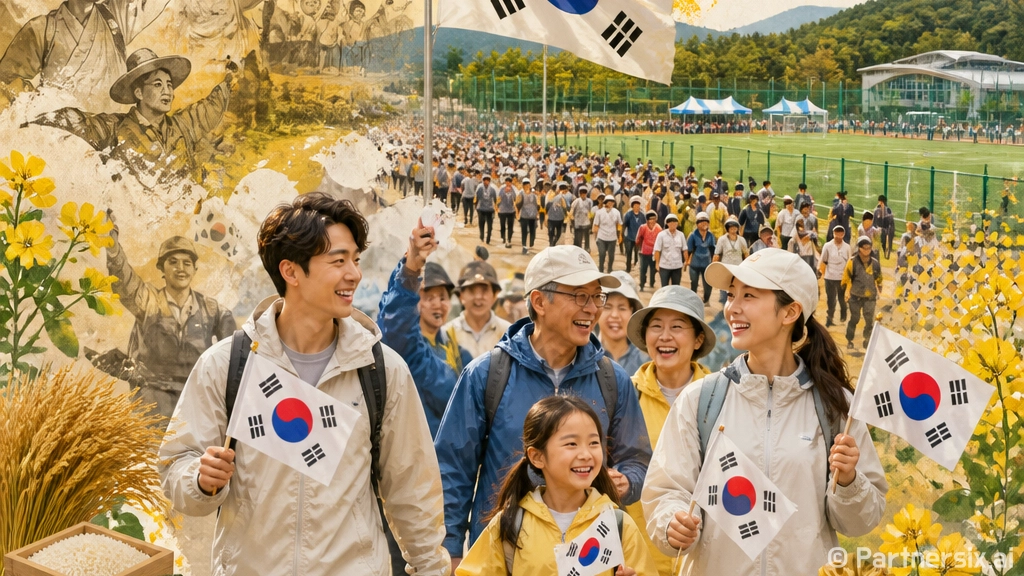 광복절 함안군민 건강걷기대회 현장
