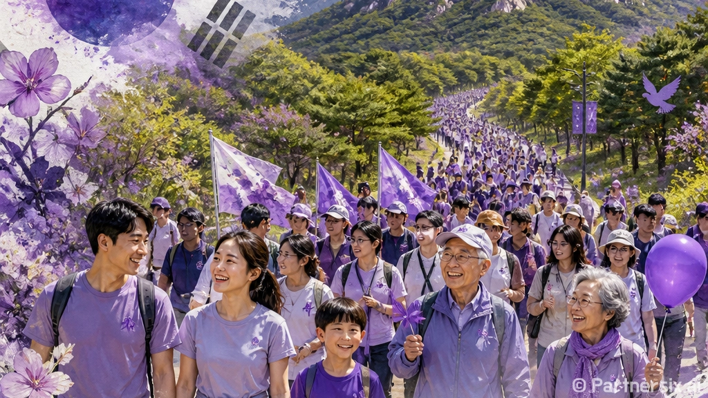 광복 81주년 평화통일 염원 걷기대회 현장