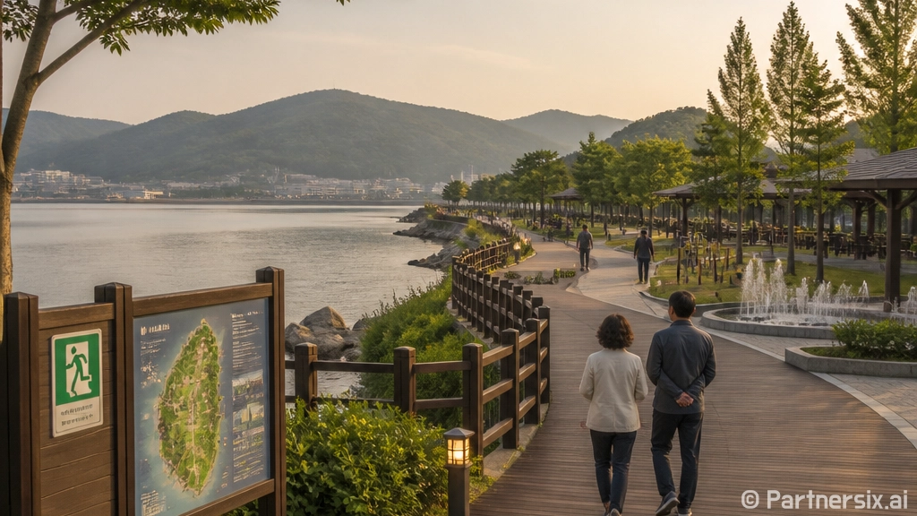 합포수변공원, 바다…