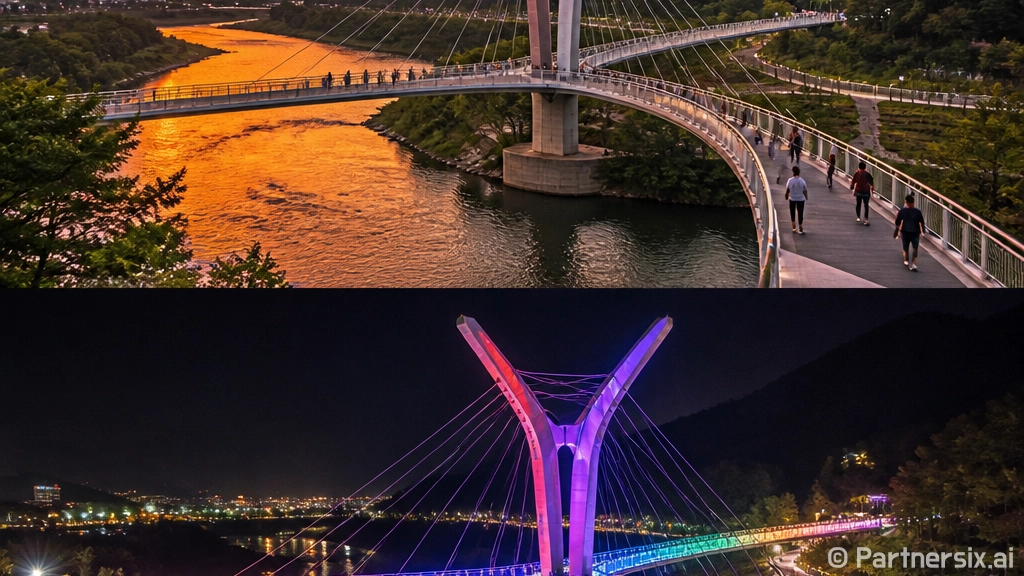 의령 구름다리, 낮과 밤의 매력 산책길