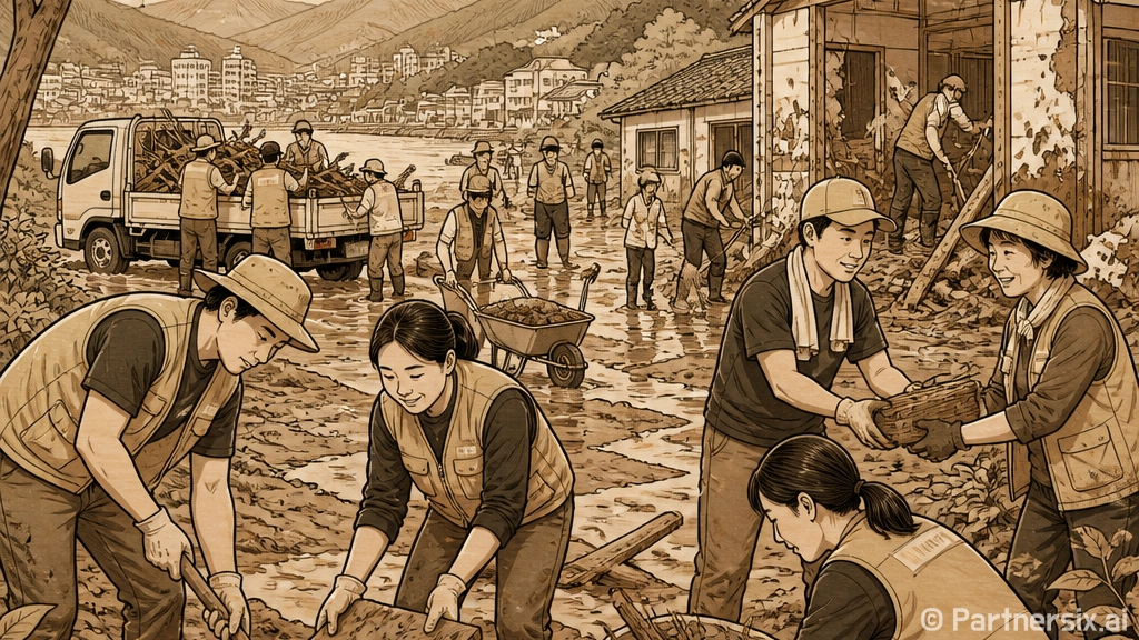 사천시, 거제시 수해복구 인력 전격 지원