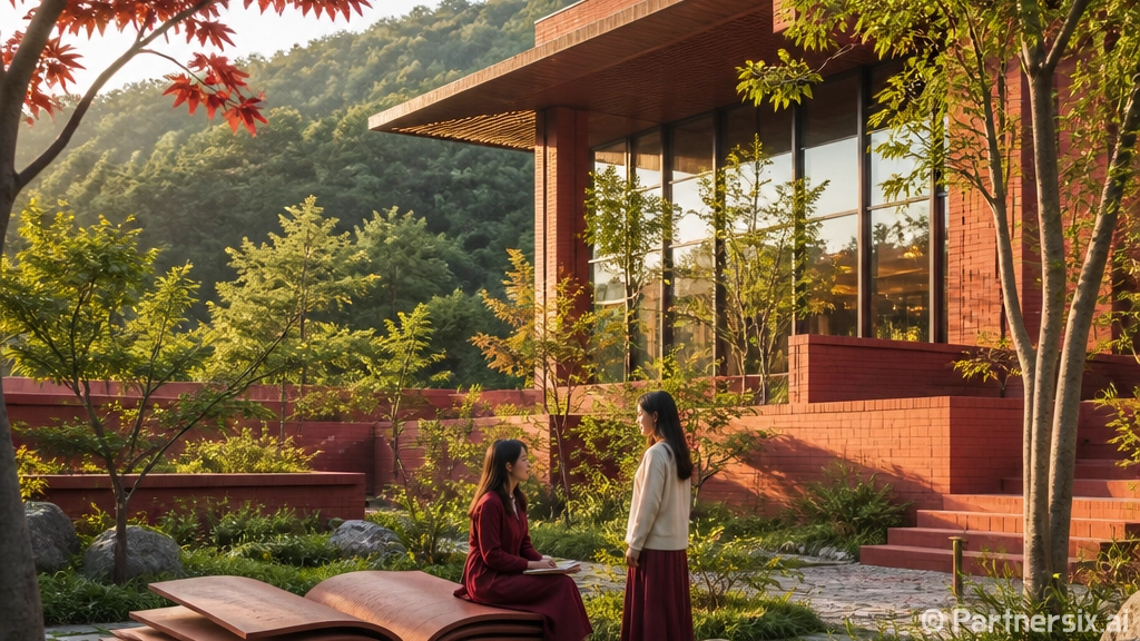 책과 자연이 어우러…