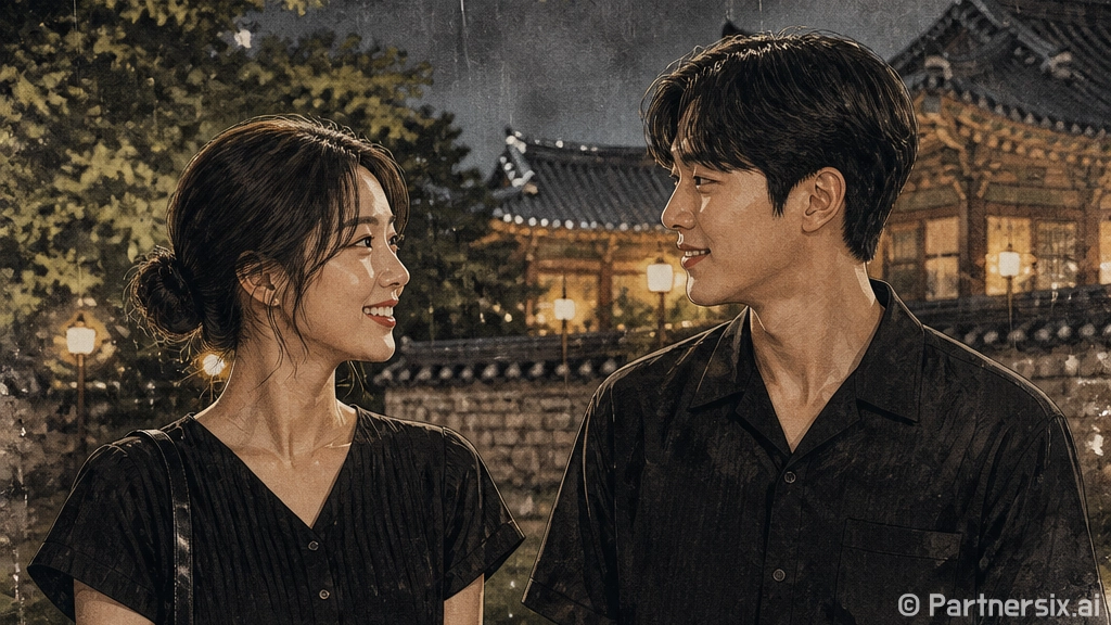비 내린 밤, 고성…