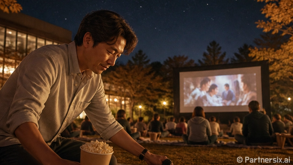 거창 한마음도서관 별밤 시네마, 가을밤의 감동을 선사하다