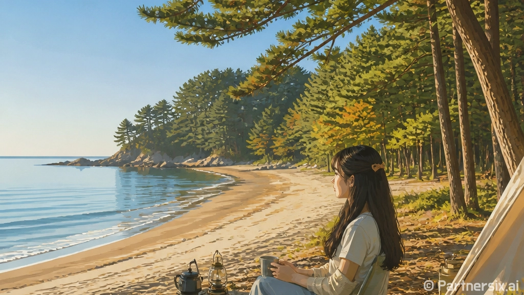 남해 송정솔바람해수욕장, 바다와 캠핑의 완벽한 조화