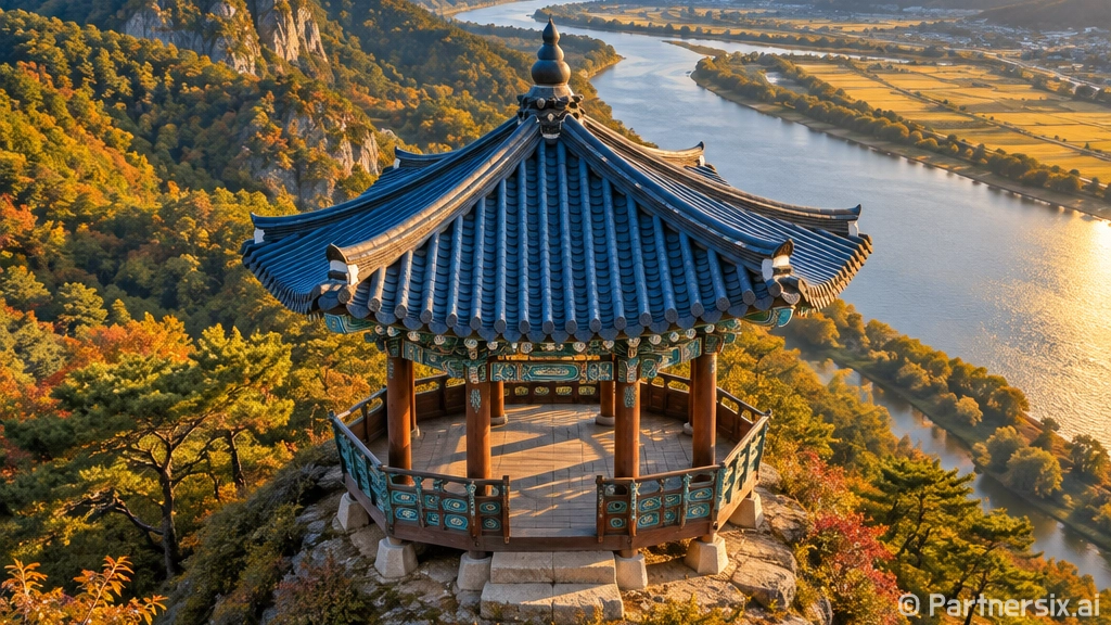여름 풍경과 배롱나무의 조화, 양산 임경대