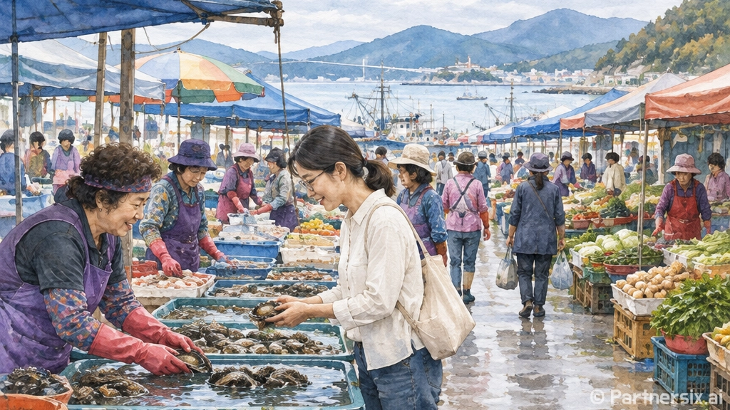 거제 읍내 시장에서…
