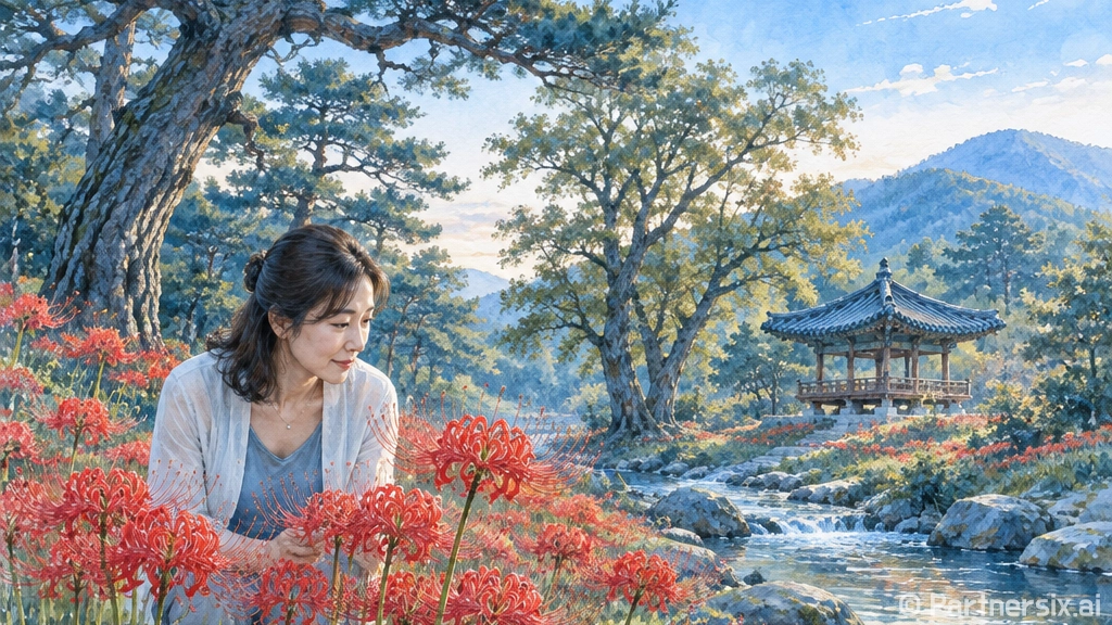 거창 갈계숲 꽃무릇, 9월 절정 개화 예고
