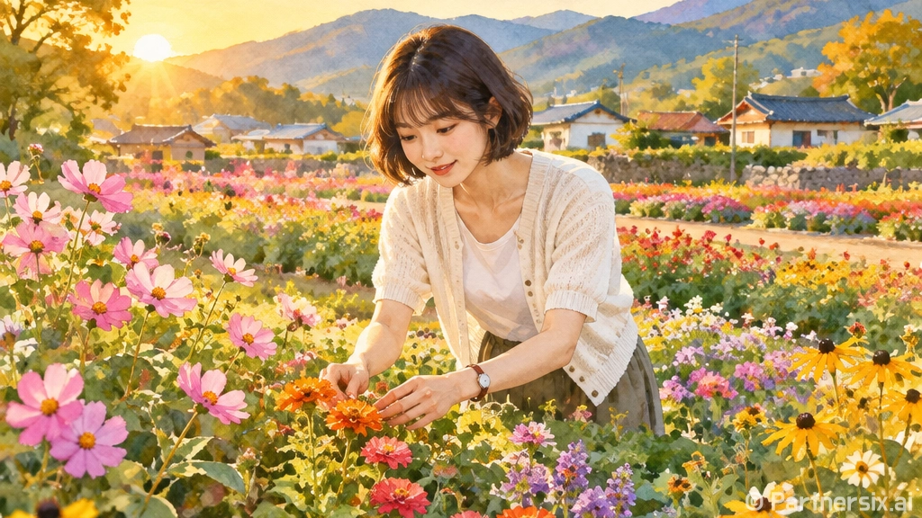 남해 용강마을 꽃동네 산책