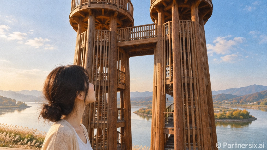 가을빛 물든 남지수변억새전망대 풍경